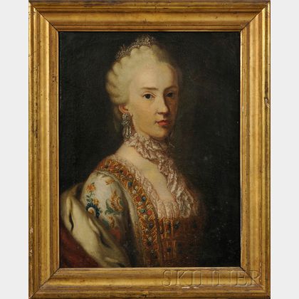 French School, 19th Century Portrait of an Aristocratic Lady, possibly a Russian Countess