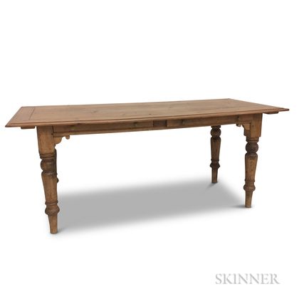 Continental Turned Pine Library Table