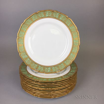 Set of Twelve Royal Doulton Porcelain Dinner Plates