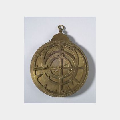 Brass Single-Plate Indian Astrolabe