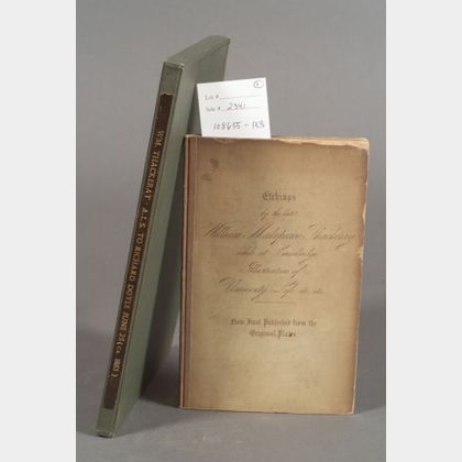 Thackeray, William Makepeace (1811-1863),Two Items