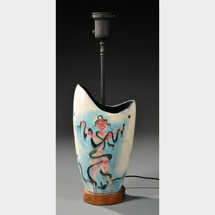 Adolph Dehn for Stonelain Pottery Table Lamp