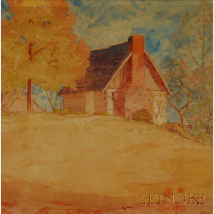 Paul Hadley (American, 1880-1971) Farmhouse in Autumn