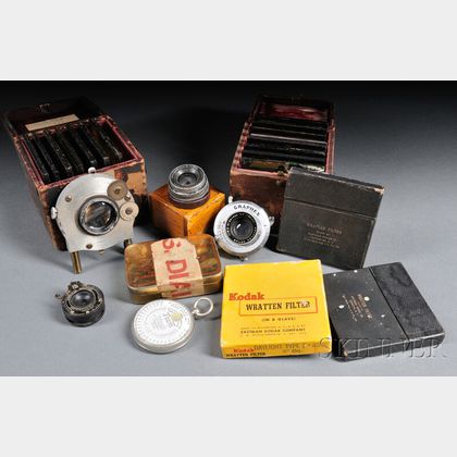 Group of Lenses, Exposure Meter, and Filters