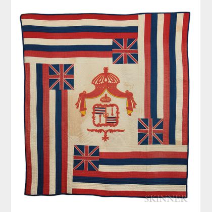 Hawaiian Ku'u Hae Aloha or Flag Quilt