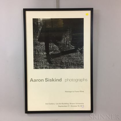 Framed Aaron Siskind "Homage to Franz Kline" Poster