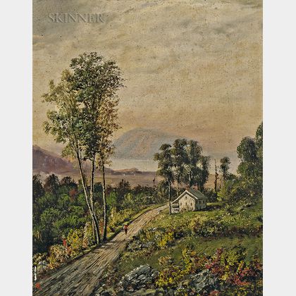 Henry Boese (American, 1824-1863) Two Hudson River Landscapes: Scene near the Juniata