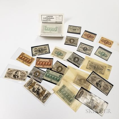 Twenty-three Mostly Uncirculated Fractional Currency Notes