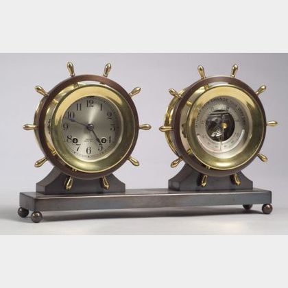 Chelsea Ship's Bell Clock with Barometer and Thermometer