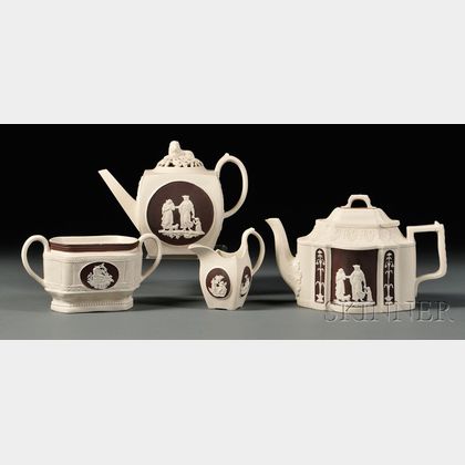 Four Turner Stoneware Tea Wares