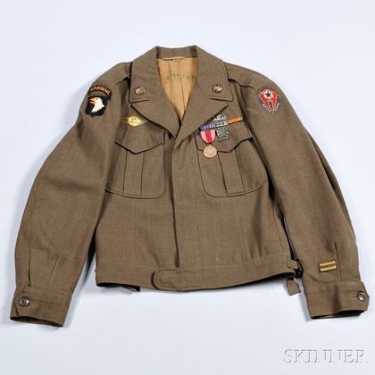 Eisenhower Jacket Owned by Private Charles Kadlec, 101st Airborne Division and European Theatre of Operations