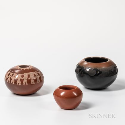 Three Contemporary Southwest Pottery Vessels