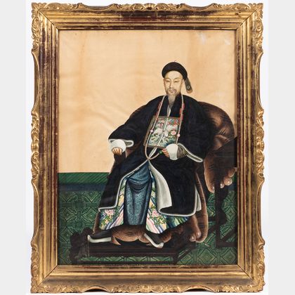 Chinese School, 19th Century Portrait of High Imperial Commissioner Kiying/Qiying/Ch'i-ying