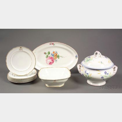 Eight Russian Porcelain Tablewares