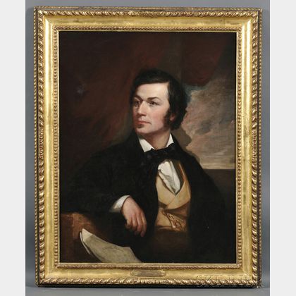 John B. Neagle (Pennsylvania, 1796-1865) Portrait of Songwriter and Poet Marshall S. Pike (1818-1901).