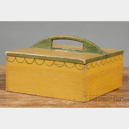 Yellow- and Green-painted Pine Carrier
