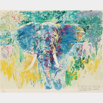 LeRoy Neiman (American, 1921-2012) Bull Elephant