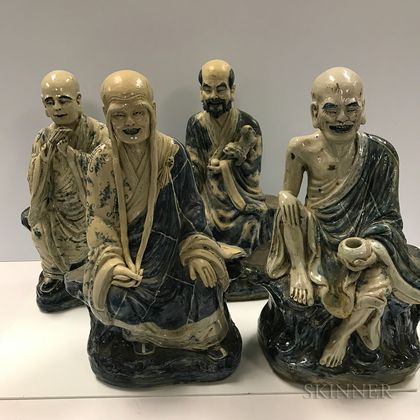 Four Ceramic Figures of Folk Deities