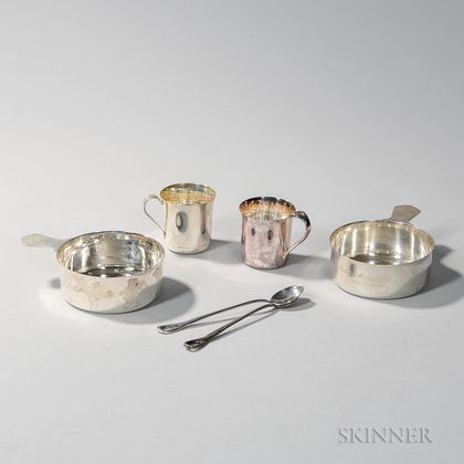 Six Pieces of Tiffany & Co. Sterling Silver Child's Tableware
