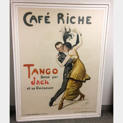 Georges Redon (French, 1869-1943) Poster for Tango Performance at Café Riche