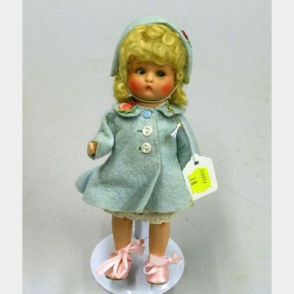 Painted Bisque Head "Just Me" Character Doll