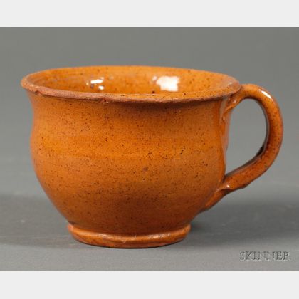 Small Redware Handled Cup
