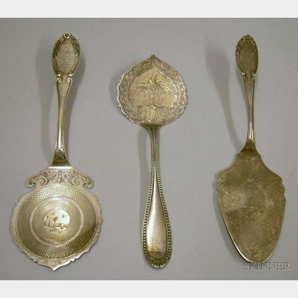 Three Sterling Silver Flatware Serving Items