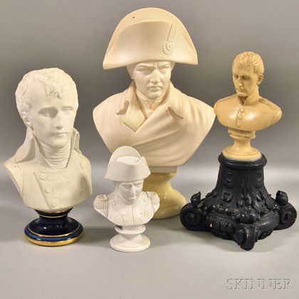 Four Busts Depicting Napoleon