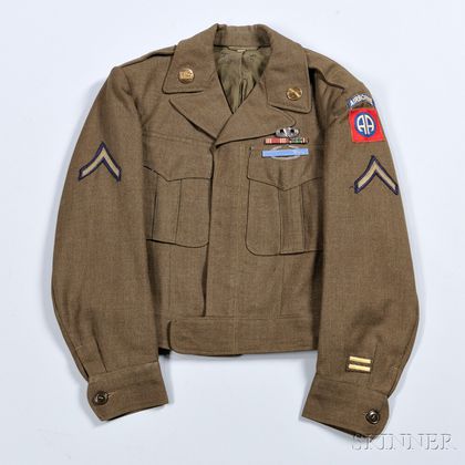 Eisenhower Jacket Owned by Private First Class B. Gowie, 82nd Airborne Division