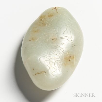 Nephrite Jade Pebble-shape Pendant