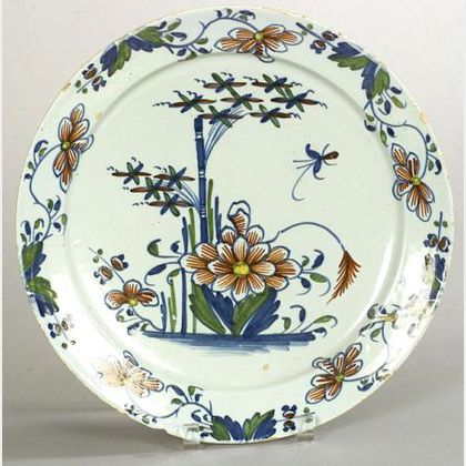Bristol Delftware Polychrome Decorated Charger