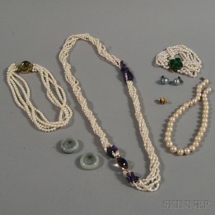 Assorted Group of Pearl and Gemstone Jewelry