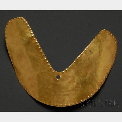 Large Pre-Columbian Gold Pendant