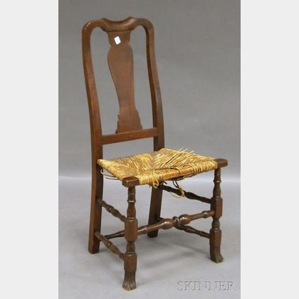 Queen Anne Cherry Side Chair with Spanish Feet