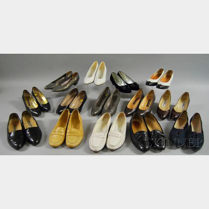 Fourteen Pairs of Women's Designer Shoes