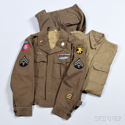 Eisenhower Jacket, Pants and Shirt Owned by Lieutenant Gus Sanders, and Later Tech 5 Wyatt