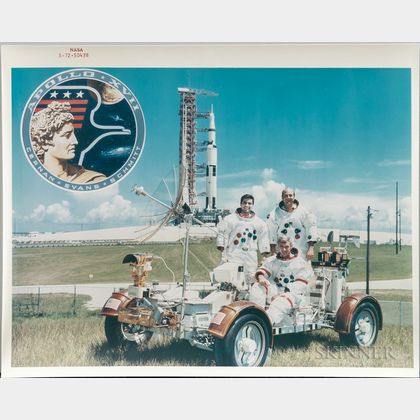 Apollo 17, Prime Crew with Lunar Roving Vehicle, September 1972.