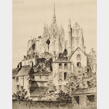 John Taylor Arms (American, 1887-1953) Mont-Saint-Michel