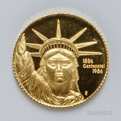 1986 1/10 oz. Liberty Trade Gold Coin.