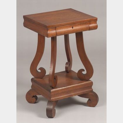 Country Classical Walnut One-Drawer Stand. 
