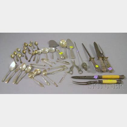 Group of Mixed Silver and Silver Plated Flatware