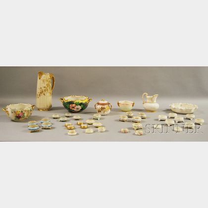 Forty-one Pieces of Mostly Willets American Belleek Porcelain Tableware