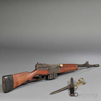 French Semiautomatic Mas MLE 1949-56 Rifle and Bayonet