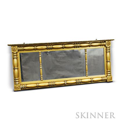 Classical-style Gilt Split-baluster Overmantel Mirror