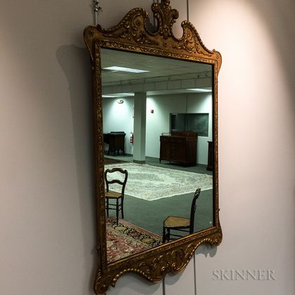 George III-style Carved and Gilt-gesso Mirror