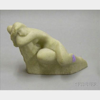 Vincent Glinsky Carved Marble Composition Nude Female Sculpture