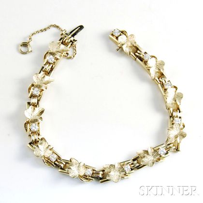 14kt Gold and Diamond Bracelet