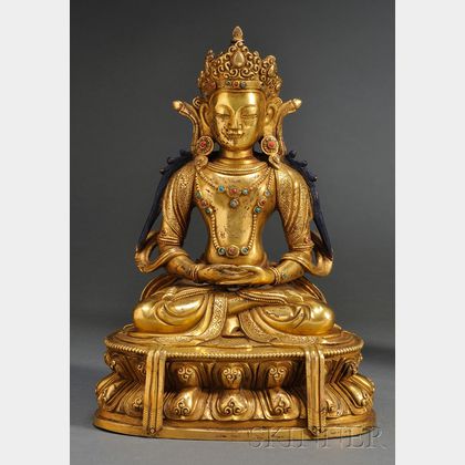 Gilt-bronze Bodhisattva
