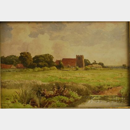 Thomas Pyne (British, 1843-1935) Bucolic Country Scene
