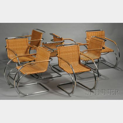 Eight Mies Van der Rohe MR20 Chairs